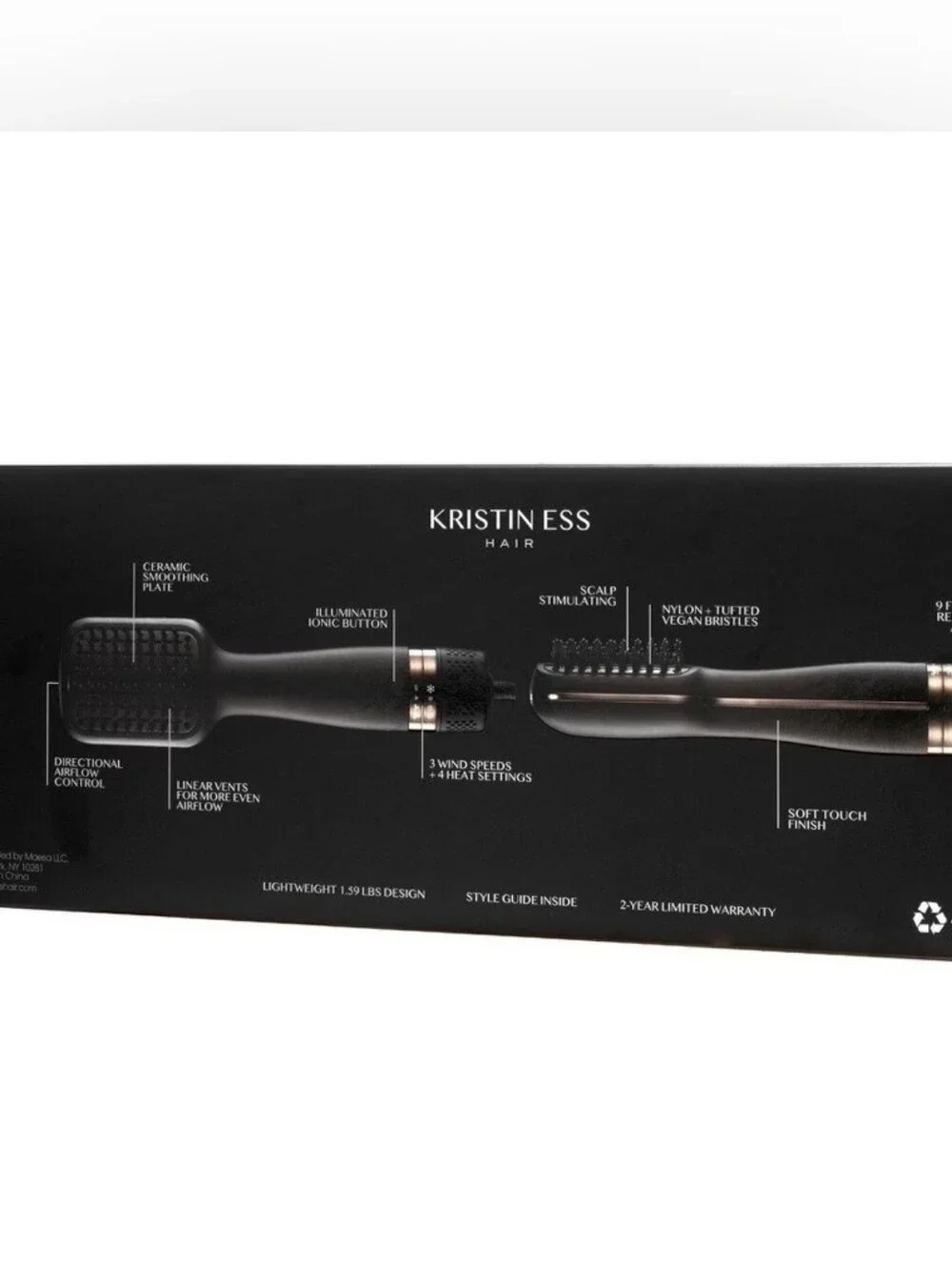 Kristin Ess Blow Dry Hair Brush - 1500 Watts: Volumizing, For All Hair Types, 1